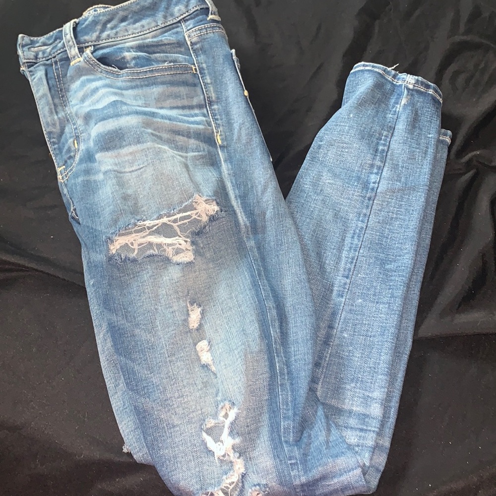 American Eagle Light Blue Ripped Jeans
